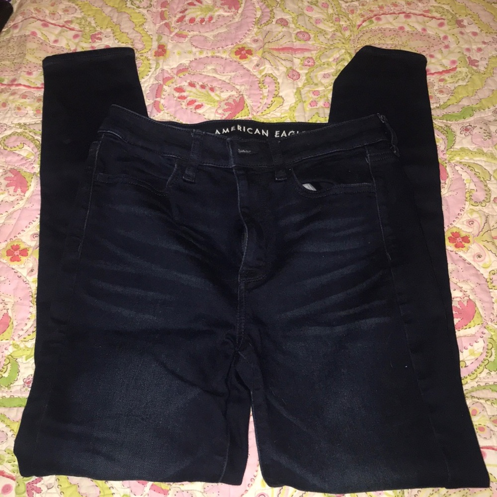 Dark blue American Eagle Hi rise jeans